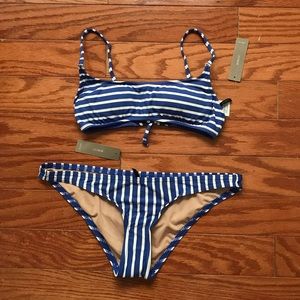 J Crew striped bikini - brand new with tags!